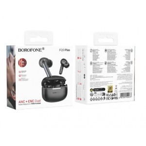 Наушники внутриканальные Borofone FQ9 Plus, Bluetooth, TWS, цвет: чёрный