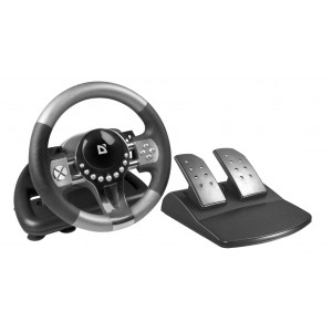 Игровой руль Defender Forsage GTR USB, 12 кнопок, рычаг передач