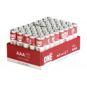 Батарейка AAA SmartBuy ONE R03-40B, 1.5В,  (SOBA-3A40S-Eco)