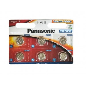 Батарейка PANASONIC CR2032-6BL Power Cells, 3В