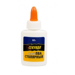 Клей столярный "Секунда" 60г, на индивидуальном блистере, 403-073