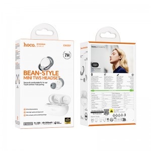 Наушники внутриканальные Hoco EW207, внутриканальная, Bluetooth v6.0, цвет: белый