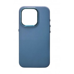 Накладка magnetic wireless с бархатом внутри для iPhone 15 Pro Max "антиотпечатки", синий