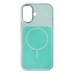 Накладка силиконовая с поддержкой magnetic wireless для iPhone 17, бирюзовый