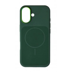 Накладка силиконовая с поддержкой magnetic wireless для iPhone 17, зеленый