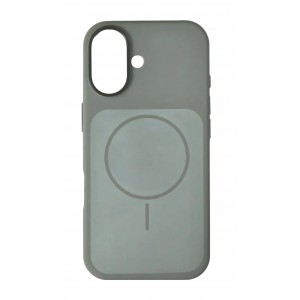 Накладка силиконовая с поддержкой magnetic wireless для iPhone 17, серый