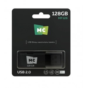 Флеш-накопитель 128Gb More Choice MF128/МФ128, USB 2.0, пластик, цвет: черный
