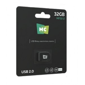 Флеш-накопитель 32Gb More Choice Mini MF32-2, USB 2.0, пластик, цвет: черный