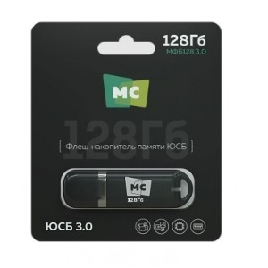 Флеш-накопитель 128Gb More Choice МФБ128 USB 3.0, пластик, цвет: черный