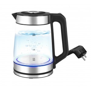 Чайник электрический deespi DE-W08 2,0л/2200 Вт (стекло, металл) черный