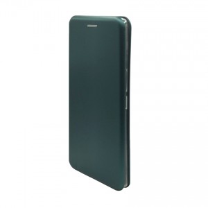 Чехол книжка на силиконовой основе и магните для Samsung Galaxy A57 (5G) Book, с округленными краями, темно-зеленый