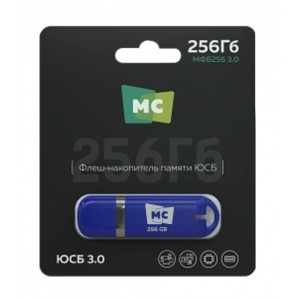 Флеш-накопитель 256Gb More Choice МФБ256, USB 3.0, пластик, цвет: синий