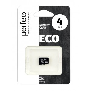Карта памяти microSDHC 4Gb Perfeo, Class10, economy series, без адаптером