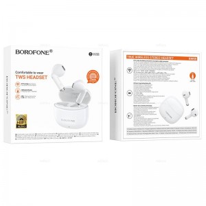 Наушники внутриканальные Borofone BW88, Bluetooth V5.4, цвет: белый
