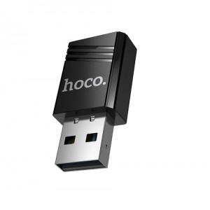 Адаптер HOCO, HI38, WiFi4 USB, ABS, 2.4GHz/Bluetooth, цвет: чёрный