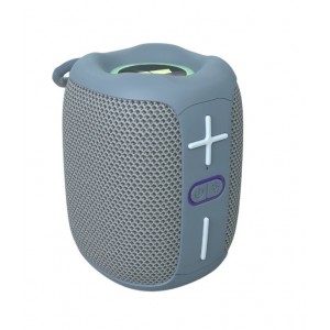 Колонка портативная More Choice BS33, блютус (Bluetooth) 5.3 8Вт 1200мАч с подсветкой, цвет: серый